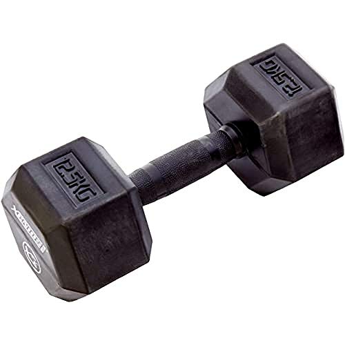 Xenios USA Hexagon Gummi-hanteln 25 kg Schwarz, XSORBDB12.5, 2er pack Cover