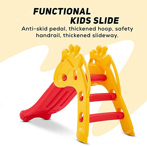 Image of Baby Slides for Kids,Perfect Outdoor Garden Sliding with Climbing & Anti Slip Steps,Baby Play Area Indoor Setup for Babies,Freestanding Slider for Kids 2 to 5 Years(Giraffe),Multicolor
