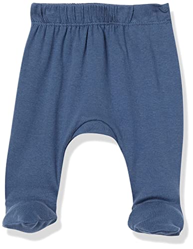 Image of HonestBaby Baby 3-Pack Footed Pants Roomy Fit Pull on Bottoms 100% Organic Cotton for Infant Baby Boys, Girls, Unisex