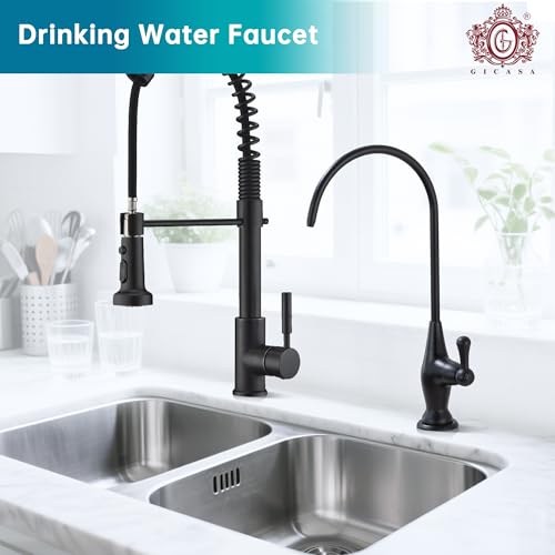 Image of Sink Drinking Water Faucet, Sink Water Filter System, Suitable for Most Reverse Osmosis or Water Filtration Systems, Stainless Steel Reverse Osmosis Faucet for Kitchen Bar, Black