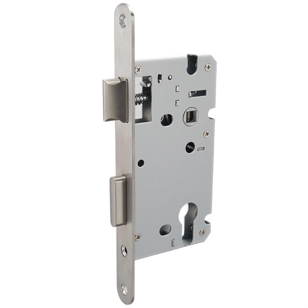 Lkfjnhepf Normal Style_72mm_72 X 50Mm Door Lock Gearbox 7250 Mute Stainless Steel Plate Silent Mortise Lock Body Anti Door Latch For Interior Handles(Normal Style_72mm_72 X 50Mm)
