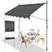 Produktbild SUNNY GUARD Klemmmarkise 300CM mit Handkurbel Balkon,Außen-Kurbelmarkise, Höhenverstellbar, Sonnen- und Wasserfest,Anthrazit