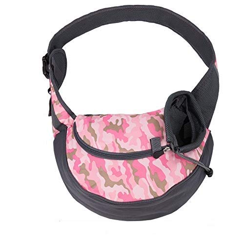 FANCYLEO EU - Bolsa de transporte para mascotas con bolsa de malla transpirable para viajes al aire libre, caminando en metro (rosa)