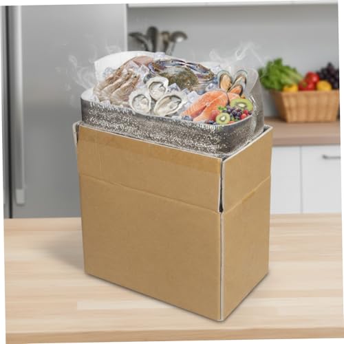 Cajas de envío en frío con revestimiento de aluminio y contenedor de papel plegable para alimentos 3
