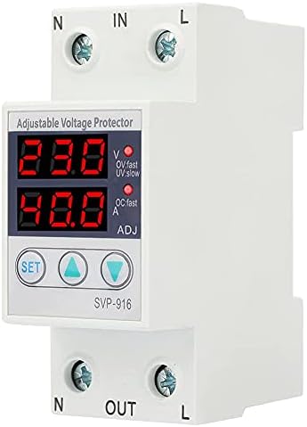 Intelligent Single Phase Adjustable Over-Voltage Under-Voltage Current Protector,230VAC 50 / 60Hz(40A)