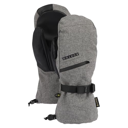 Burton Men’s Gore-TEX Insulated Mittens – Waterproof Winter Snowboard Mittens – Gray Heather, Medium
