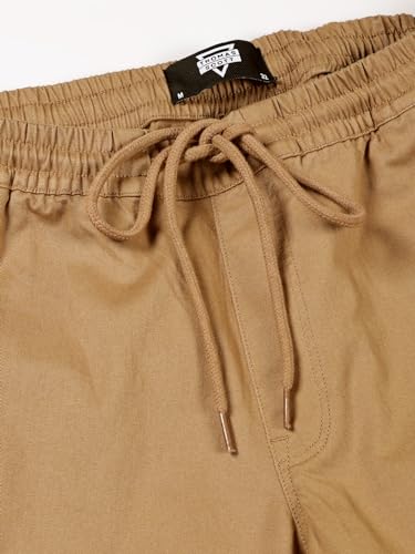Image of Thomas Scott Men's | Solid | Light Weight | Breathable Fabric | Elasticated Waist | Mid Rise | Regular Fit | Cotton Blend | Drawstring | Chino Trouser | Pants