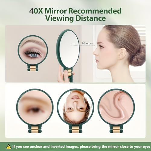 Espejo de maquillaje portátil con aumento x30 miniatura 2