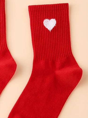 SHENHE Women's Embroidered Patterned Cute Crew Socks Breathable Soft Above Ankle Socks4