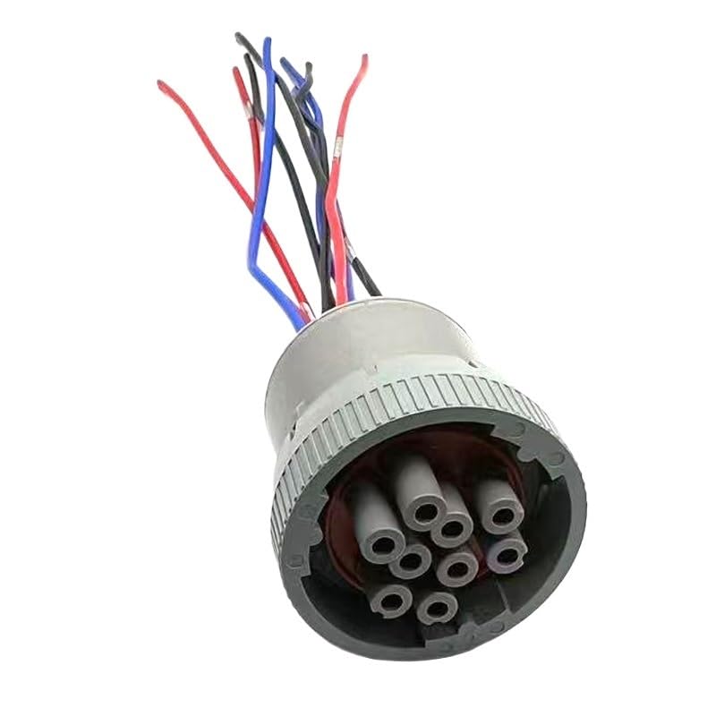 YWZBQL 1/5 Sets 9 Pin HD16-9-16S Gray Water Proof Diagnostic Connector with Wire 15cm Genuine Factory Plug(5 Sets)