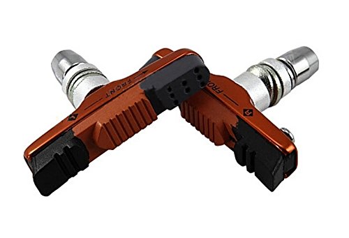 Baradine Aluminum Bike Brake Shoes Brake Pads 470cv Orange for V-Brake on Small Wheel