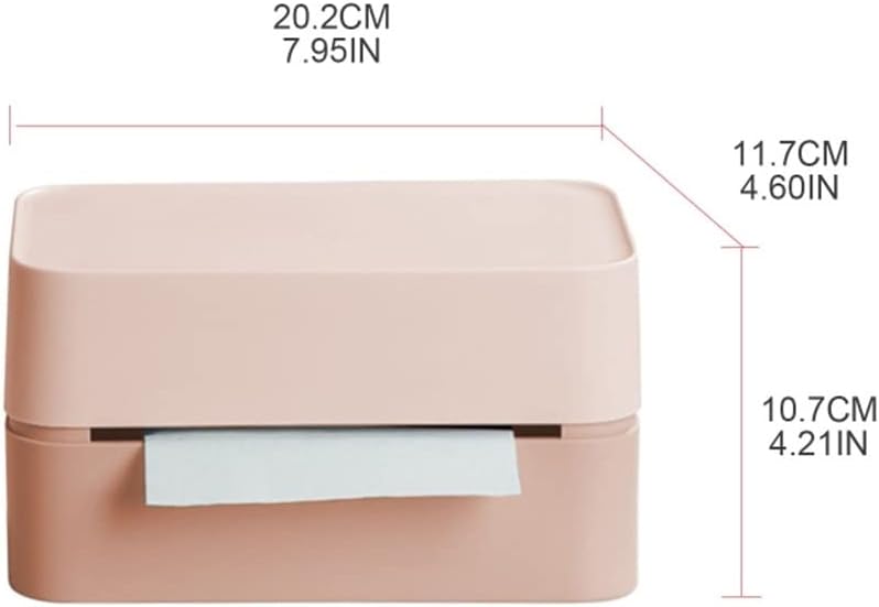 Generic Tissue Box Draw Paper Organizer Napkin Holder Non-Slipping Container for Home Bedroom Living Room