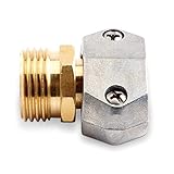 Gilmour 3/4 in. Brass/Zinc Threaded Male Clamp Coupling