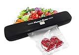 Vacuum Sealer Machine, Automatic Vacuum Air Food Sealing for Food Preservation, Powerful Suction Dry & Wet Modes LED Indicator Light 15 Bags