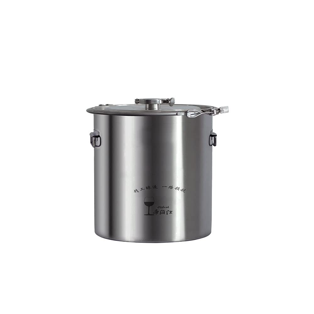 12L 304 Food grade stainless steel fermentation barrel household grape wine making equipment fermentation barrel self-brewing barrel (without tap)