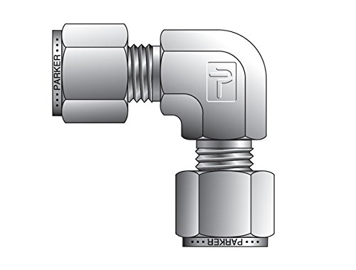 3/8" OD Tube 316ss Single Ferrule Elbow Fitting Parker 6-6 EBZ-S #1