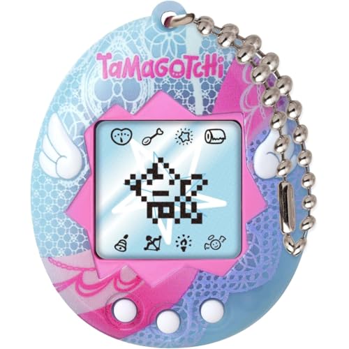 Bandai - Tamagotchi originale Angel Lace - Animale elettronico virtuale con schermo a colori - Giocattolo animale interattivo - Lacci Angelo - Giocattolo per bambini dagli 8 anni in su - 46161