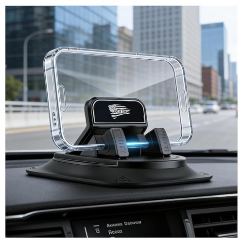 TSIEBRV Car Dashboard Phone Holder with Land of Free,360° Rotatable Car Phone Holder Mount with Strong Self‑Adhesive,Universal Anti‑Slip Cell Phones Cars Mount for Horizontal & Vertical Place - image 1