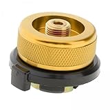 QLoztyse 5xCamping Herd Gas Adapter Konvertieren Kraftstoff Kanister für Lange Tank Gold