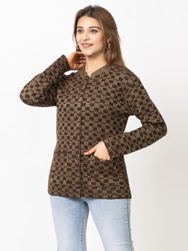 Image of TWENTY ME Winter Wear Casual Wear Acrylic Blend Button Closure and with Front Pockets Cardigans for Women's