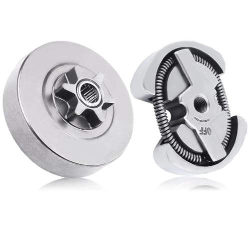 Mtanlo Tambour d'Embrayage 3/8-6T pour Husqvarna 120 36 41 136 137 141 142 235 235E 240 236, Tambour d'Embrayage pour Jonsered 2035 2036 2040 2041 Partner 350...