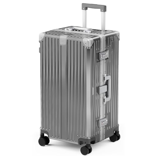 Large 26 Inch Thickened Aluminum Frame Luggage with TSA Spinner Wheels