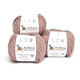 Blend Alpaca Yarn Wool Set of 3 Skeins Fingering Worsted Weight - Heavenly Soft and Perfect for Knit