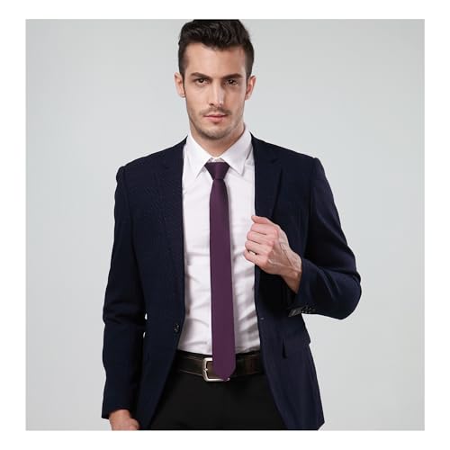 Image of Landisun Black Tie Men Women Solid Skinny Ties Slim Ties Satin Tie