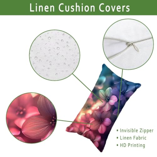 Housse de coussin extérieur 40x80 rose imperméable taie oreiller jardin