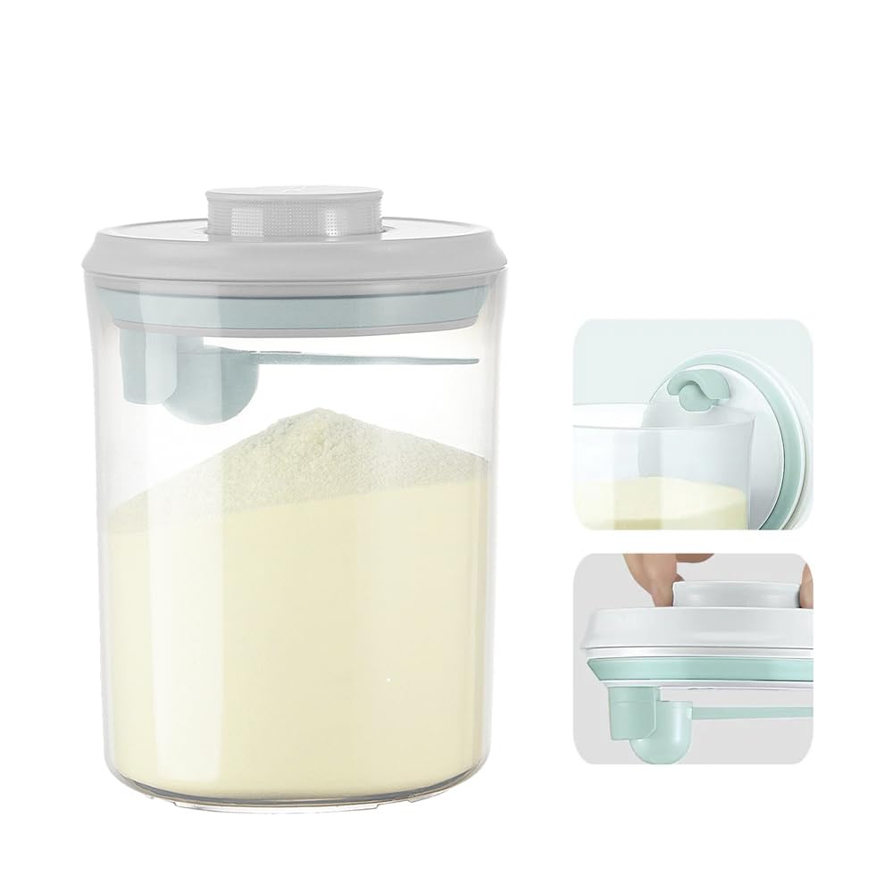 Cubble Undefined 1500Ml Airtight Food Storage Container – Bpa-Free With Spoon, No Scraper For Dry Food, Protein Powder, Coffee, One-Press Lid, Travel Or Home Use