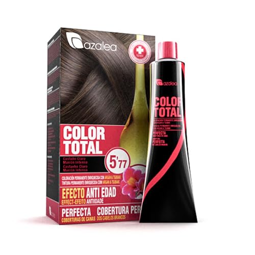 ALEA - Tinte Pelo Mujer - Color Total - Nº 5.77 - Castaño Claro Marrón Intenso - Coloración Permanente en Crema - Aceite Argán y Tsubaki - Cobertura Total Canas - Aclara 3 Tonos en Cabellos Naturales
