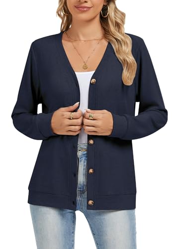 Cardigan Sweaters for Women Business Casual Lightweight Button Down Cardigans Fall Outfits Fashion Clothes3