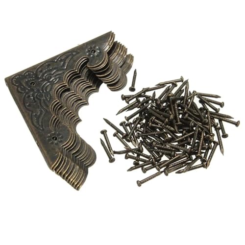 12���� 40×40mm �A���e�B�[�N�u�����Y�R�[�i�[�t�B�[�g - �Ԓ��胁�^���v���e�N�^�[ �W���G���[�{�b�N�X�A�ؐ��P�[�X�A�������[�p