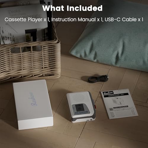 image for Reshow Cassette Tape Player Portable, Cassette Player Recorder with Bu