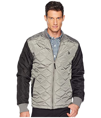 Image of U.S. POLO ASSN. Men's Contrast Quilted Bomber Jacket