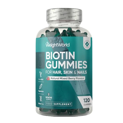 Biotin Gummies - 120 Chewable Gummies - Natural Mixed Berry Flavour