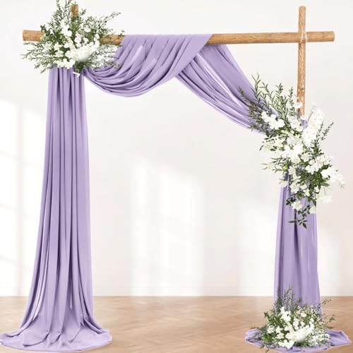 Dentelle pour décoration de porte fluide et infroissable violette - 2