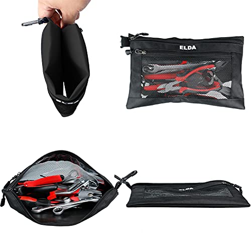 Elda Tool Bag With Zipper Organizer And Storage For Men Waterproof Heavy Duty Multi-Purpose Clip On Zipper Pouch, 5 Pack #TOP4