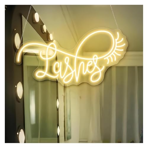 Lampe enseigne au néon pour cils lueur apaisante pour studio de maquillage et chambre moderne