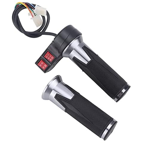 Throttle Grip,1Pair 3 SpeedGear Throttle Handle Grips for Electric Bicycle with Forward and Reverse Gear Cover