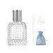 JJKMALL- 50ml Thick Clear Glass Fine Mist Spray Scent Aftershave Luxury Perfume Bottle Empty Atomizer Bottle Makeup Tool 1pc Free Funnel Filler 1PC Free 3ml Dropper 1pc Free Storage Bag