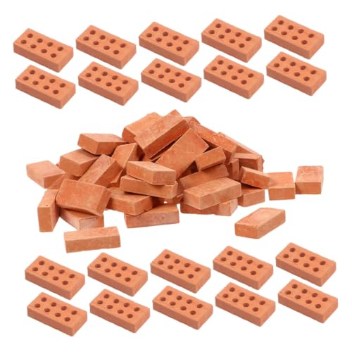 Gatuida 100 Piezas Ladrillos Miniatura Realistas para DIY Modelos Micro Paisaje Decoración Creativa para Manualidades y Proyectos de Construcción