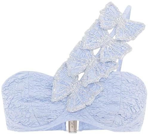 Papillon Jacquard One Shoulder Bikini Top