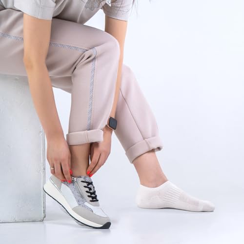 No Show Socks Womens Low Cut Cotton Ankle Socks for Sneakers Non Slip Invisible Athletic Running Footies 6 Pairs2