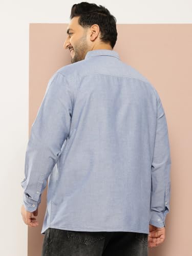 Image of Thomas Scott Men's | Plus Size | Regular Fit | Long Sleeves | Button-Down Collar | Oxford Fabric | Casual | Shirts for Men