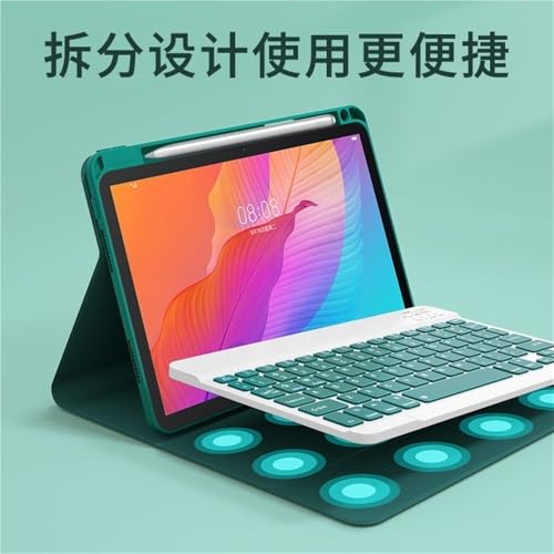 Teclado desmontable verde oscuro para trabajar en iPad Air 5 de 10.9 4