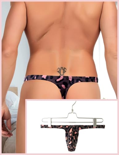 ohyeahlady Mens G-String Thong Underwear and Mens Sexy Thong Underwear Punk G-String Thong T-Back Low Rise Jockstrap Pouch Trunks (Black XL)4