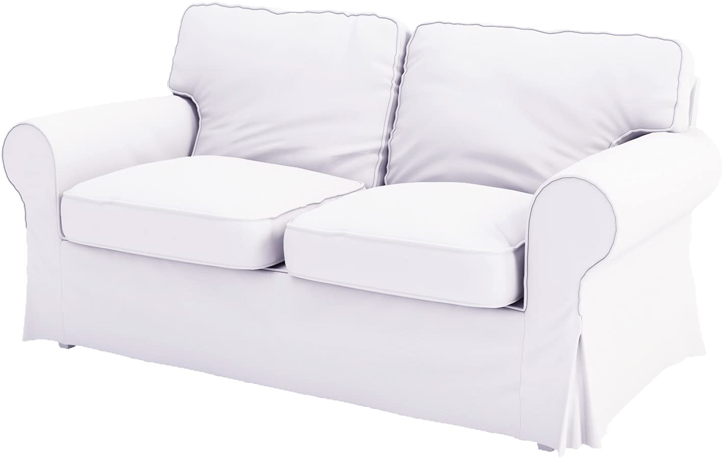 Heavy Cotton UPPLAND (Not EKTORP) Loveseat Sofa Cover Replacement Compatible for IKEA UPPLAND Sofa Slipcover (Uppland Loveseat White)