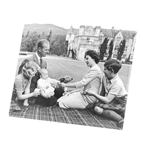 Poster Reine Elisabeth II et Prince Philip - Tableau vintage déco 50x40