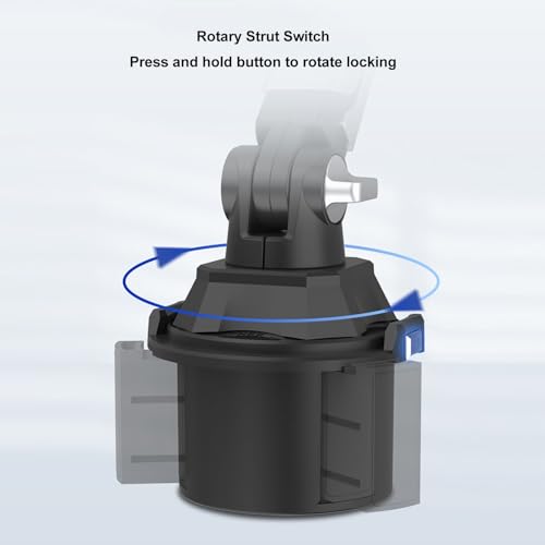 Suporte de telefone com suporte de copo, suporte de telefone com rotação de 360°, almofada de esponj